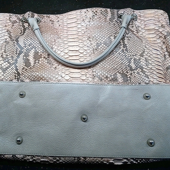 UNBELIEVABLE PYTHON SNAKESKIN GENUINE! tote bag - Picture 8 of 9